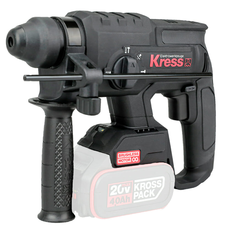 Martelo Perfurador Kress Profissional Sds-Plus 20V Kuc60.91 S/Bateria