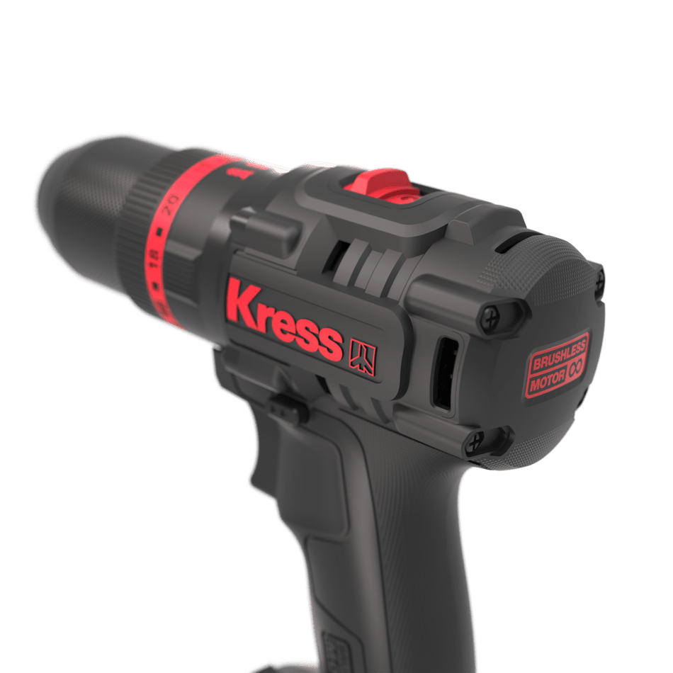 Berbequim C/Percussão Kress Profissional 20V Kuc30 + 2 Baterias 20V 4.0Ah + Carregador + Mala