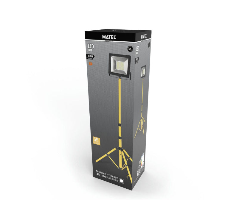 Tripé com Projetor Led Matel Ip65 30w Fria