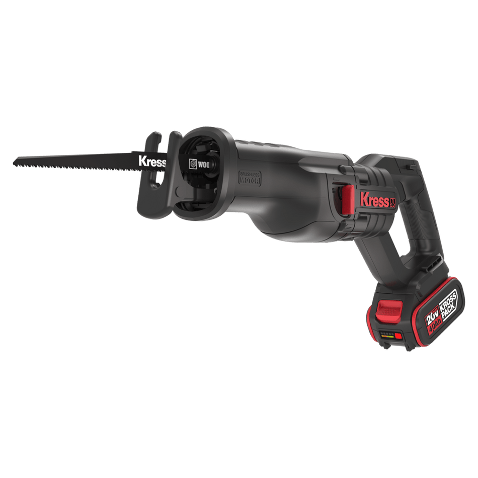Serra Sabre Profissional Kress 20V Kue01 + 2 Baterias 20V 4.0Ah + Carregador + Bolsa