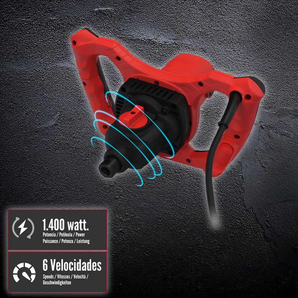 Misturador 1400W  6 Velocidades Wolfpack