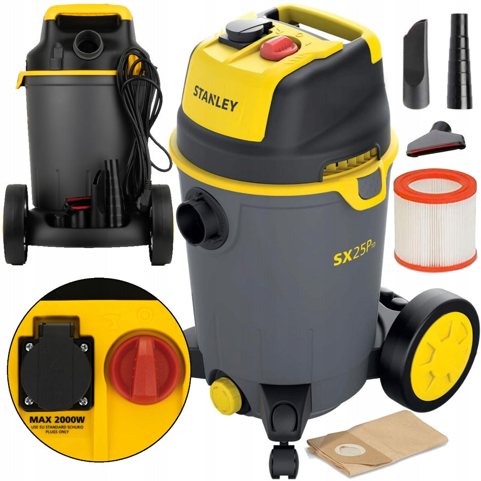 Aspirador Sólidos E Líquidos 1200W 25 Lt Stanley Sx25P