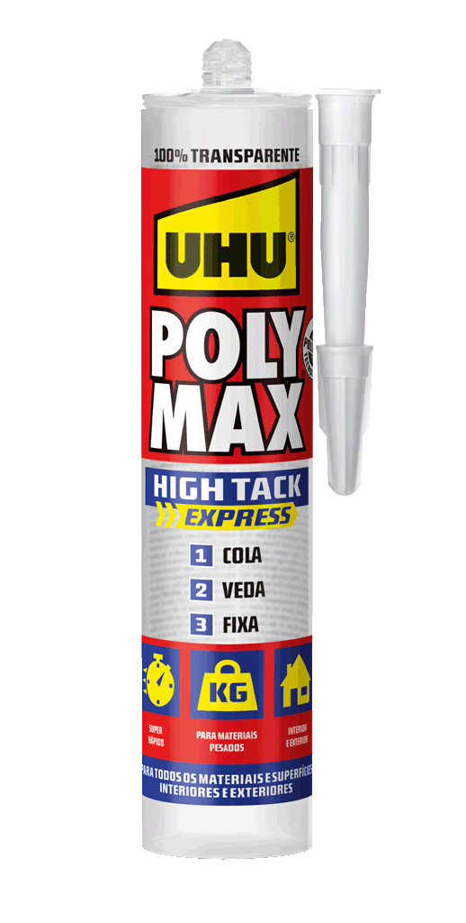 Uhu Poly Max High Tack Express Crystal Transparente 300g