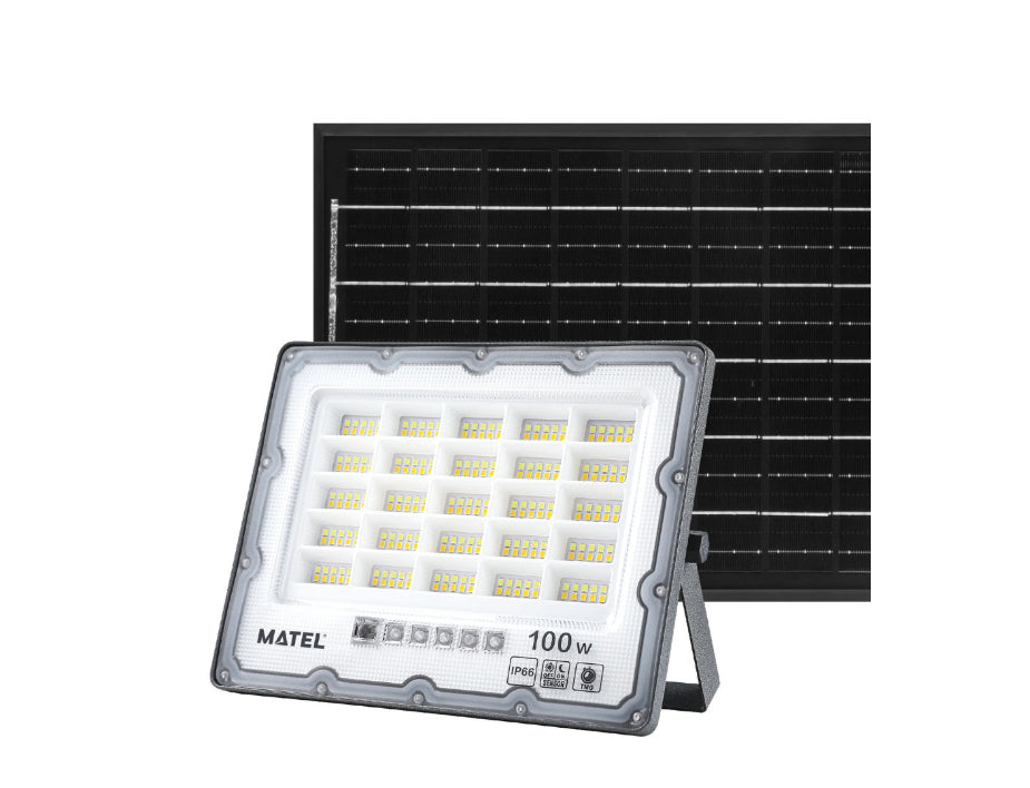 Projetor Led Solar Ip65 C/comando 100w