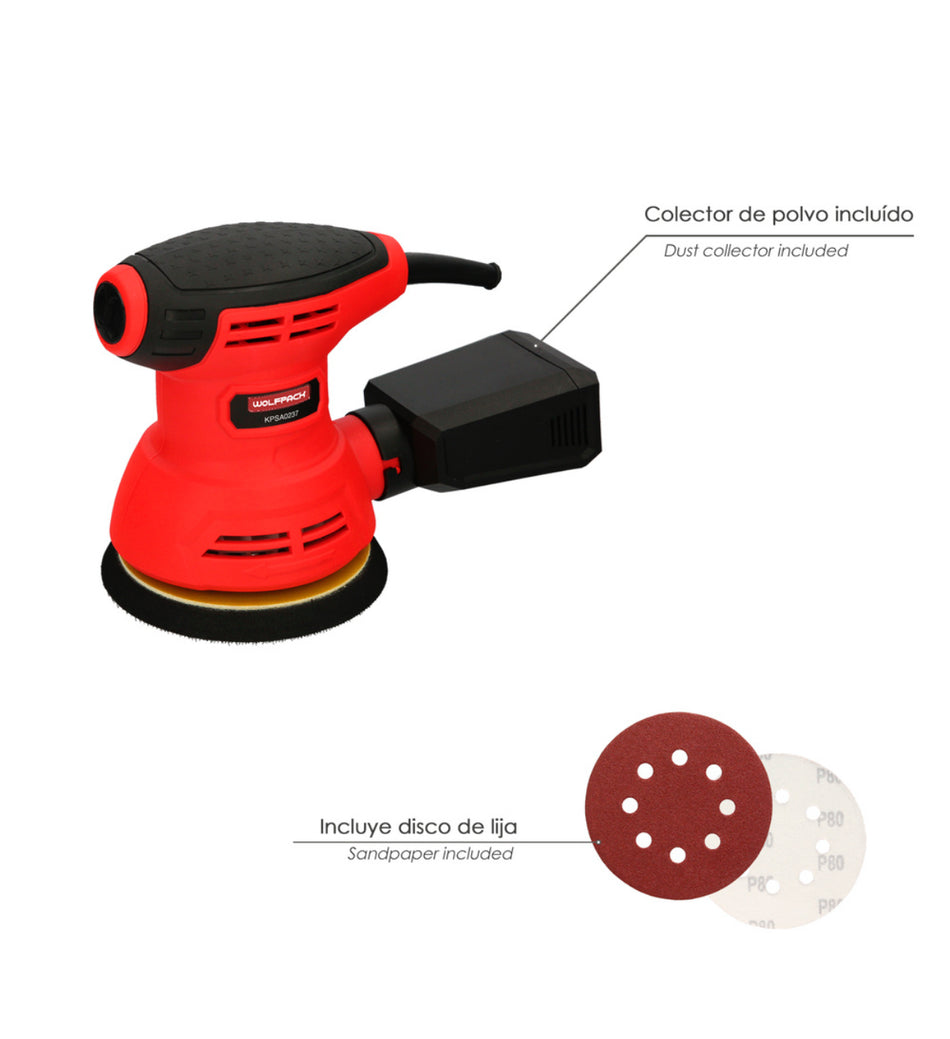 Lixadora Orbital 240w/125mm Wolfpack