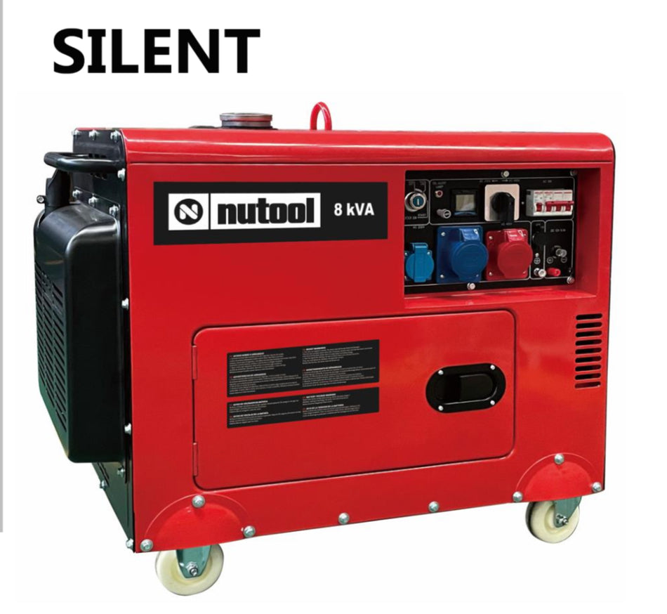 Gerador 8KVA 6500w insonorizado Diesel Trifásico Avr Nutool NGDT9000