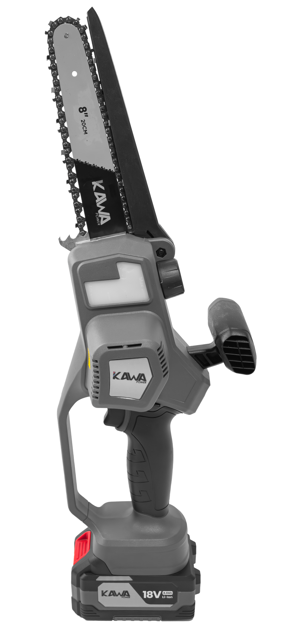 Mini Motosserra a Bateria 18V 2x4Ah 800W KawaPower KWMMB18