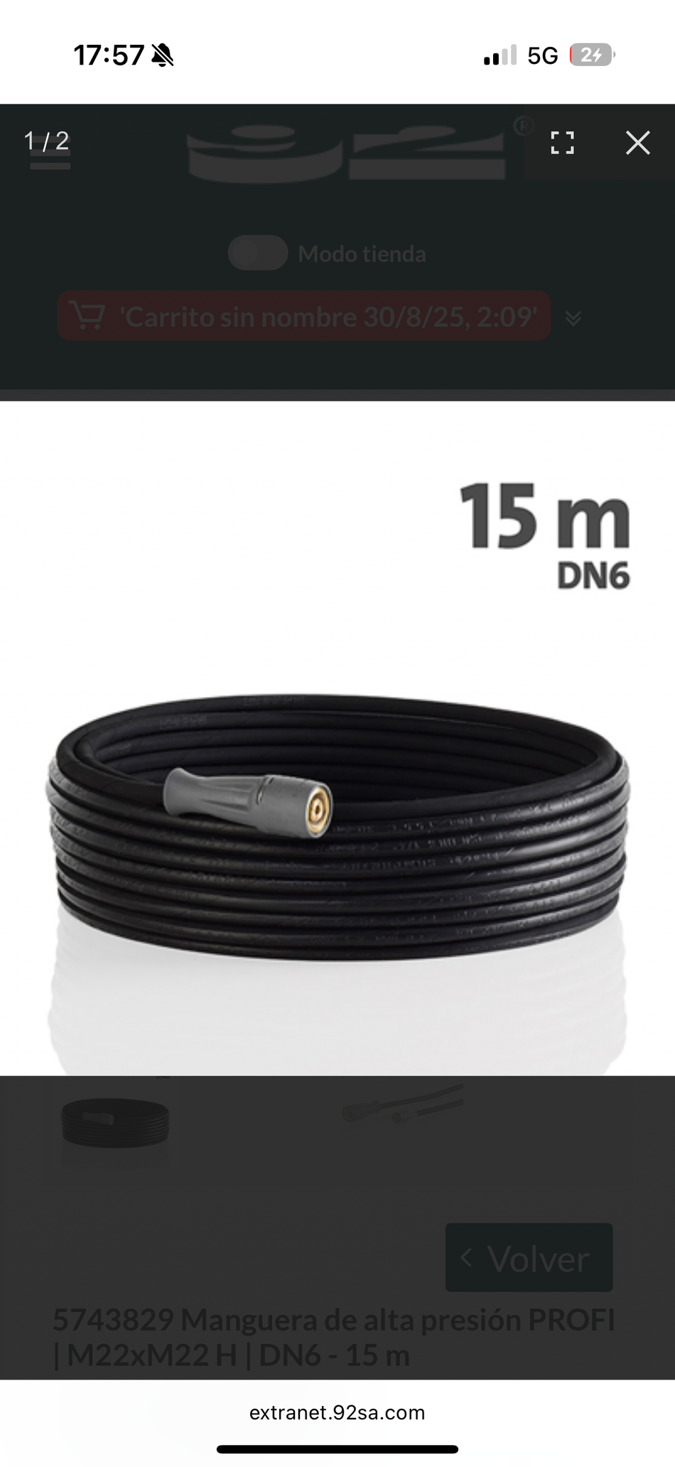 Mangueira Alta Pressão Profi Kranzle DN6-15mt