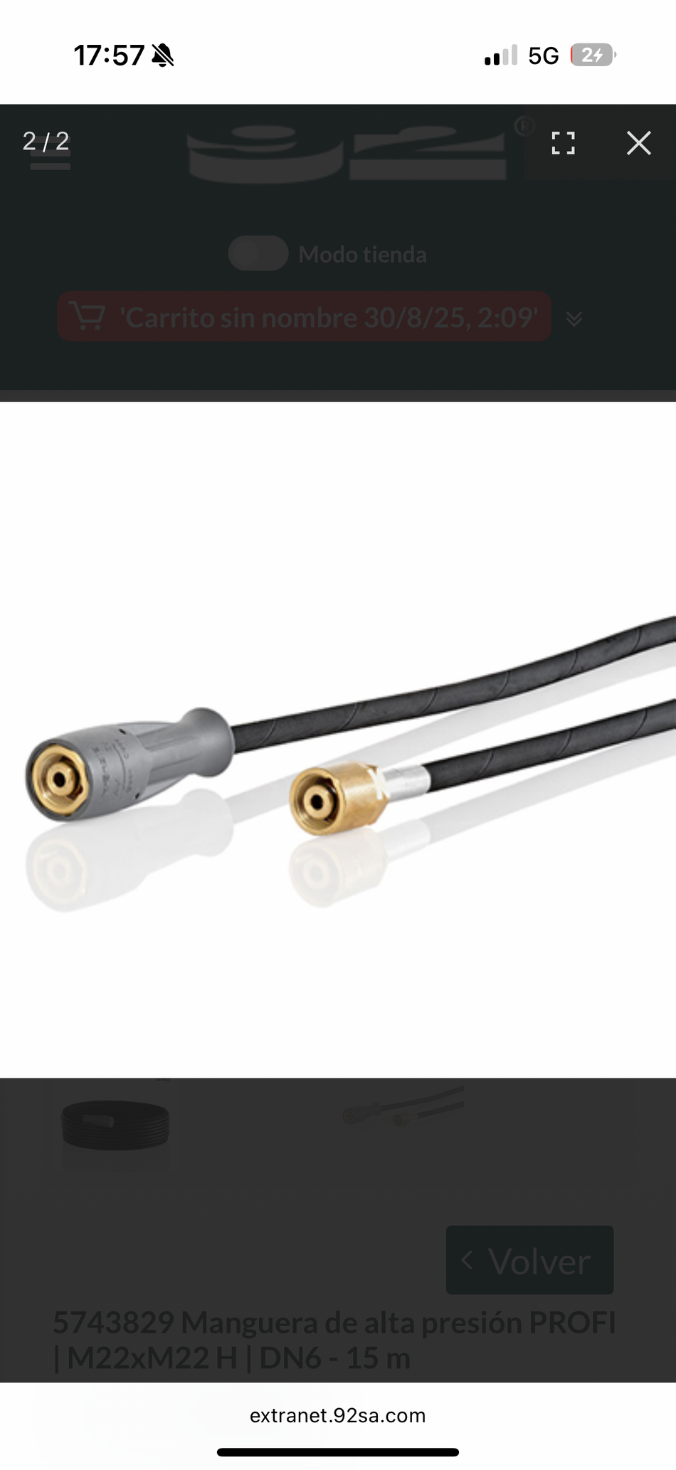 Mangueira Alta Pressão Profi Kranzle DN6-15mt