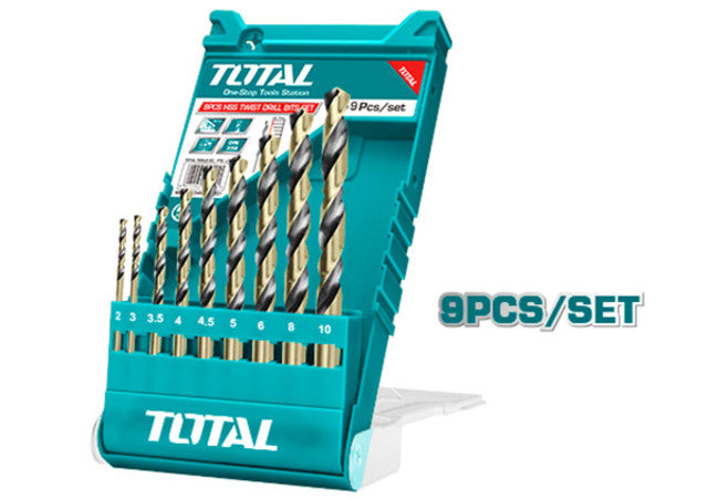 JOGO BROCAS HSS TITANIO 9pcs TOTAL