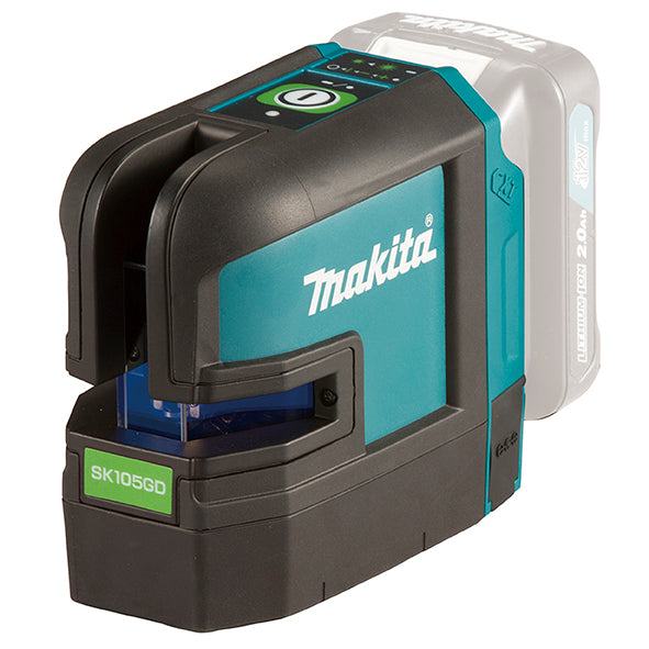 NÍVEL LASER CRUZ VERDE SK105 + BATERIA + CARREGADOR MAKITA