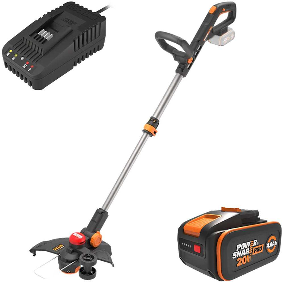 Aparador Relva Bateria 20V Worx WG17E + 1 Bateria 4,0Ah