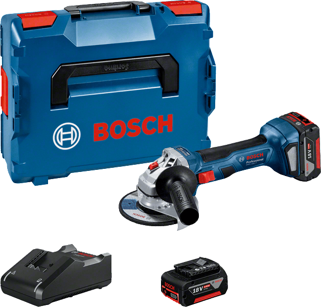 Rebarbadora Sem Escovas + 2 Baterias 4.0 Ah 125Mm Bosch Gws 18V-7