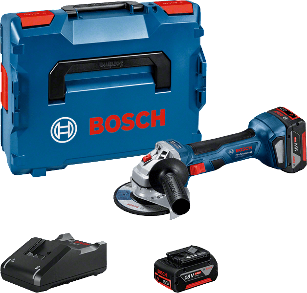 REBARBADORA SEM ESCOVAS + 2 BATERIAS 4.0 Ah 125mm BOSCH GWS 18v-7